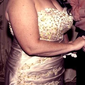 Champaign A-Line Wedding Dress